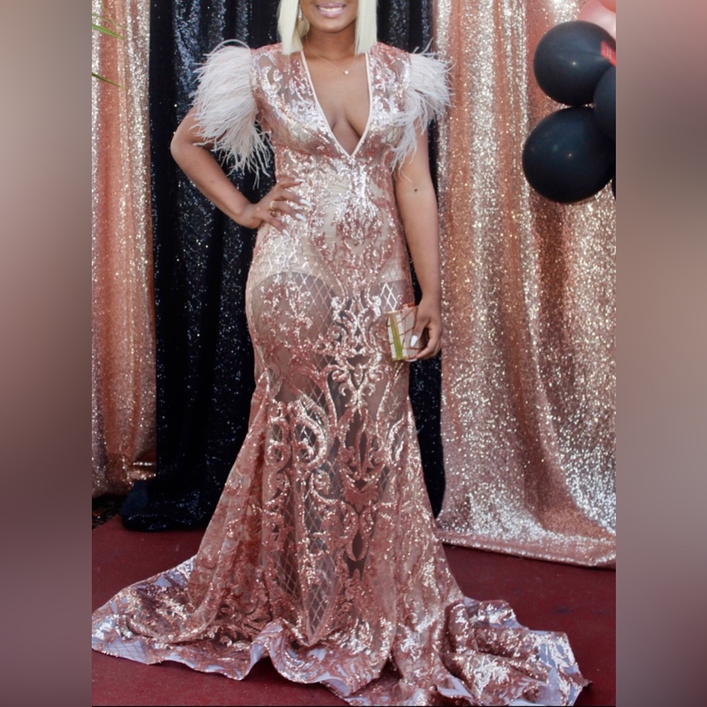 Prom Dress Rose Gold